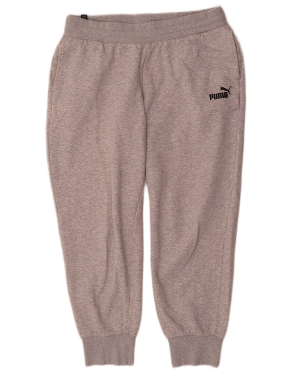 Damskie spodnie dresowe Puma Joggers UK 14, duże, szare, nakrapiane, bawełniane