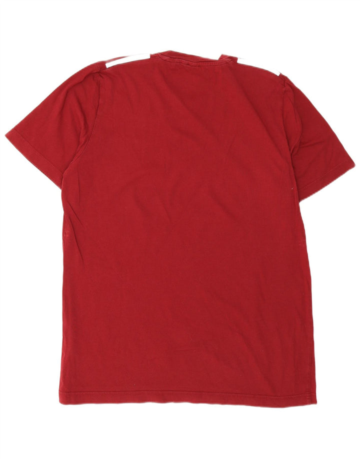 Adidas Męski T-shirt Top Średni Czerwony Bawełniany