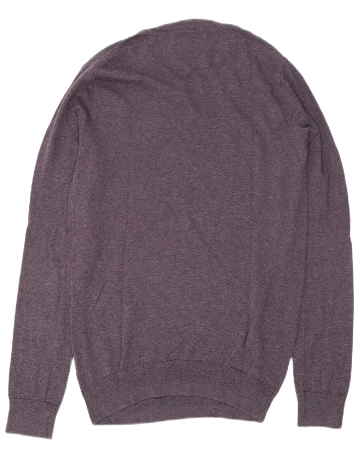 Męski sweter z okrągłym dekoltem Scotch & Soda, mały fioletowy