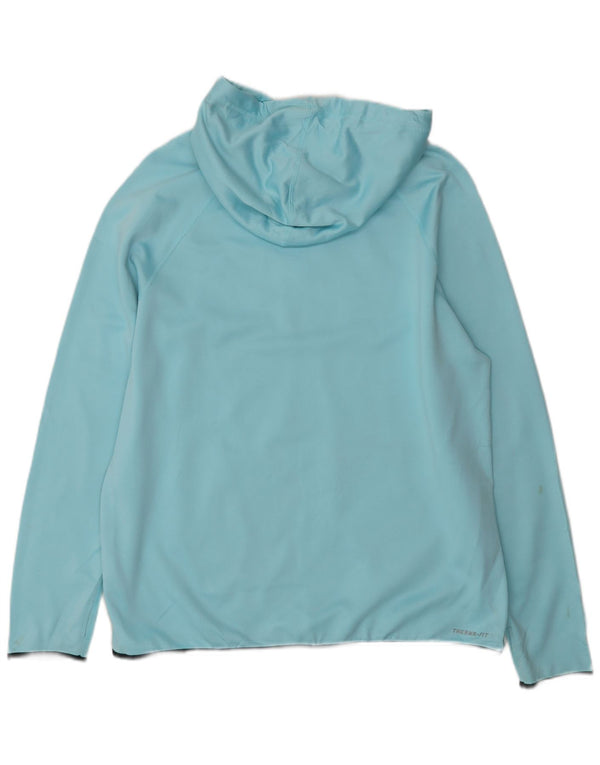 Damski sweter z kapturem Nike Therma-Fit Graphic UK 16, duży niebieski poliester