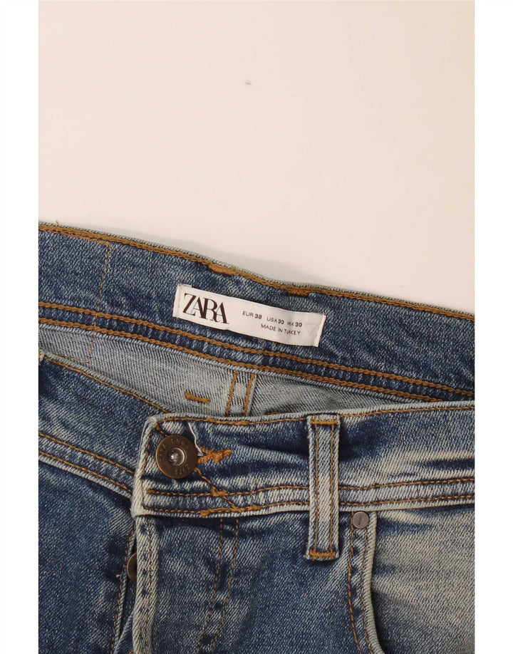 Męskie dżinsy Zara w trudnej sytuacji EU 38 Small W30 L30 Niebieskie
