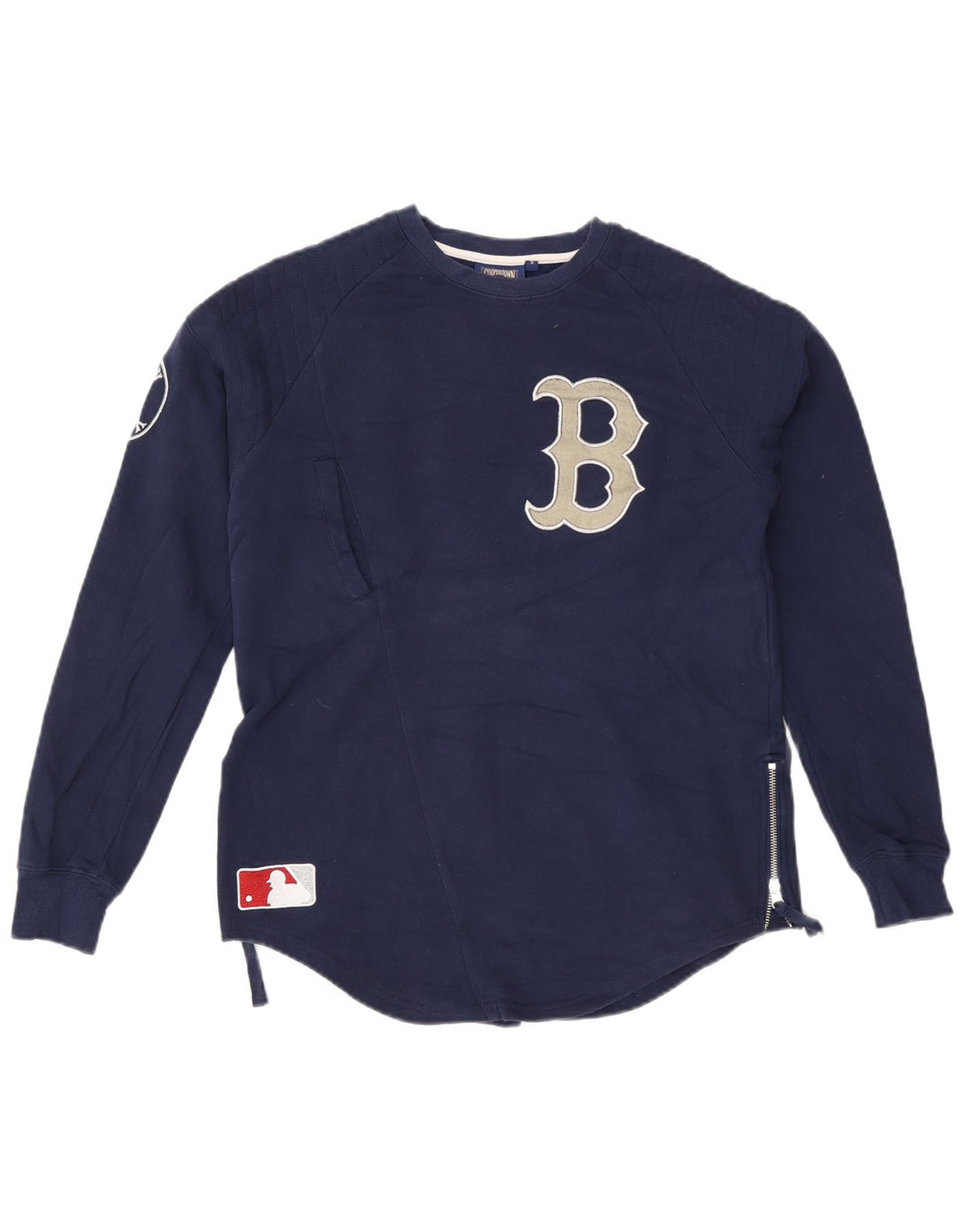 Damski sweter z grafiką Majestic UK 10, mały, granatowy