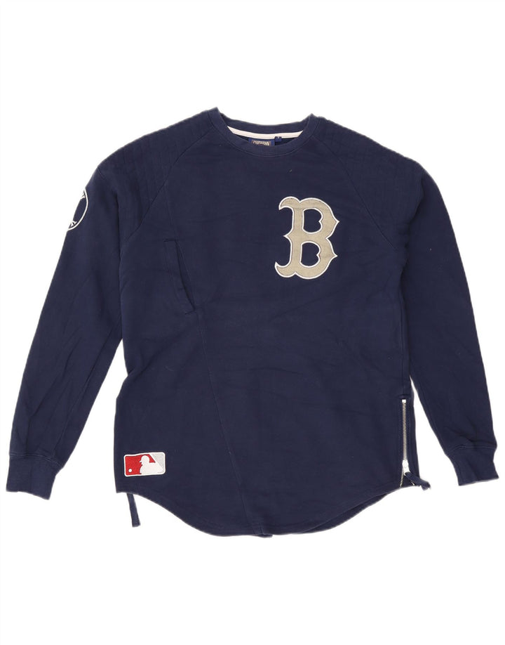 Damski sweter z grafiką Majestic UK 10, mały, granatowy