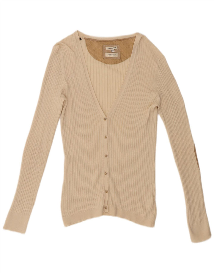 Sweter damski Massimo Dutti rozpinany UK 16, duży, beżowy, bawełniany