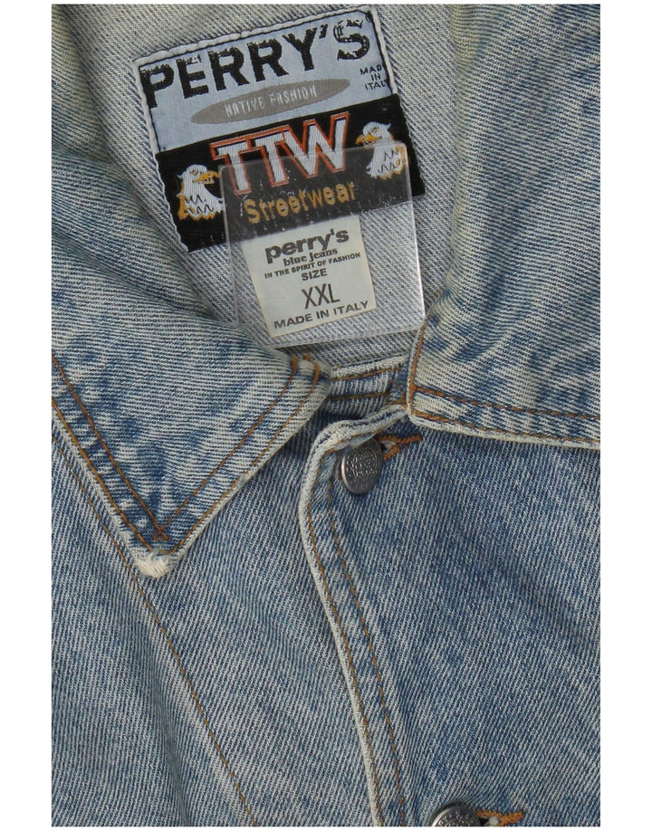 Męska kurtka dżinsowa Perry's UK 44 2XL, niebieska, bawełniana