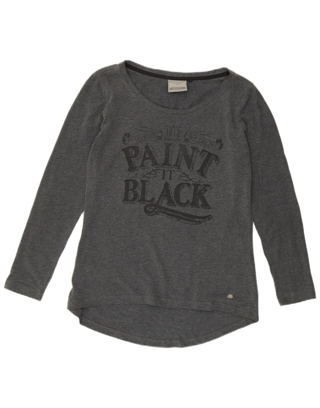 Damska koszulka CHAMPION Heritage Fit Graphic Top UK 14, duża, szara