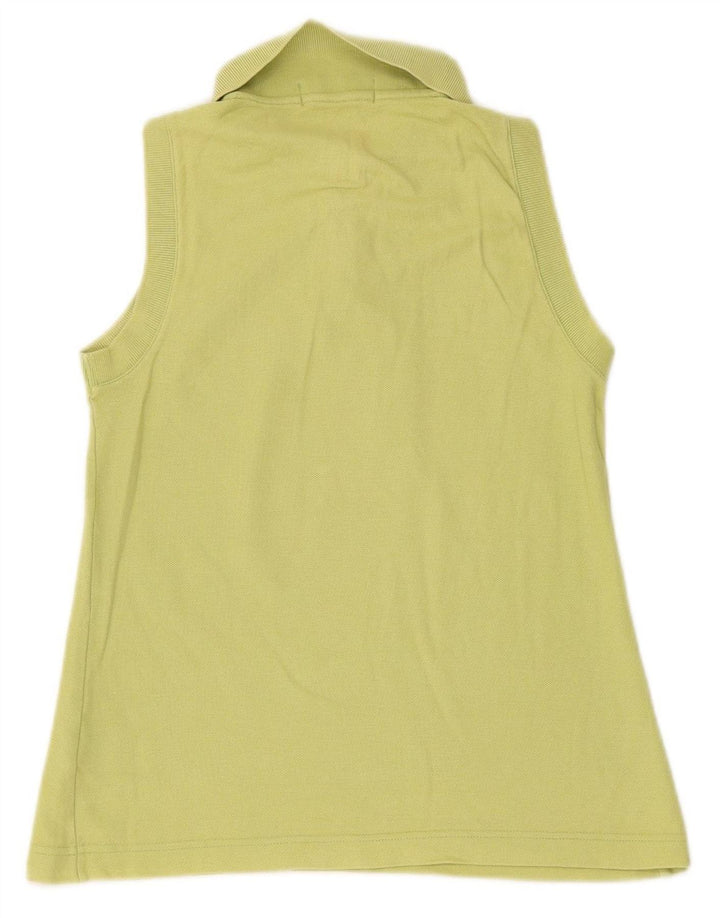 FILA Womens Sleeveless Polo Shirt IT 42 Medium Green