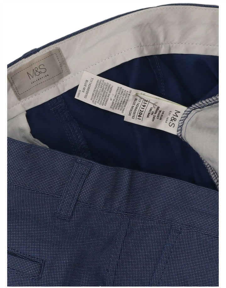 Męskie spodenki Chino Marks & Spencer W34, duże, niebieskie, bawełniane