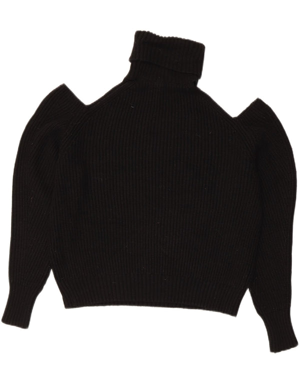 Damski sweter Zara Crop Oversize z golfem UK 10 Small Black
