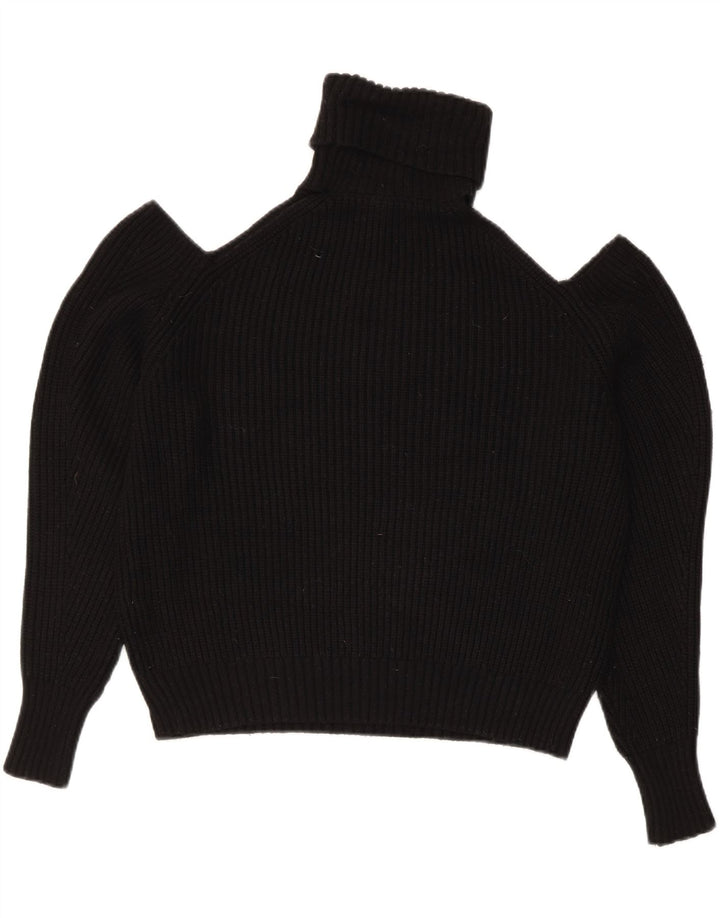 Damski sweter Zara Crop Oversize z golfem UK 10 Small Black