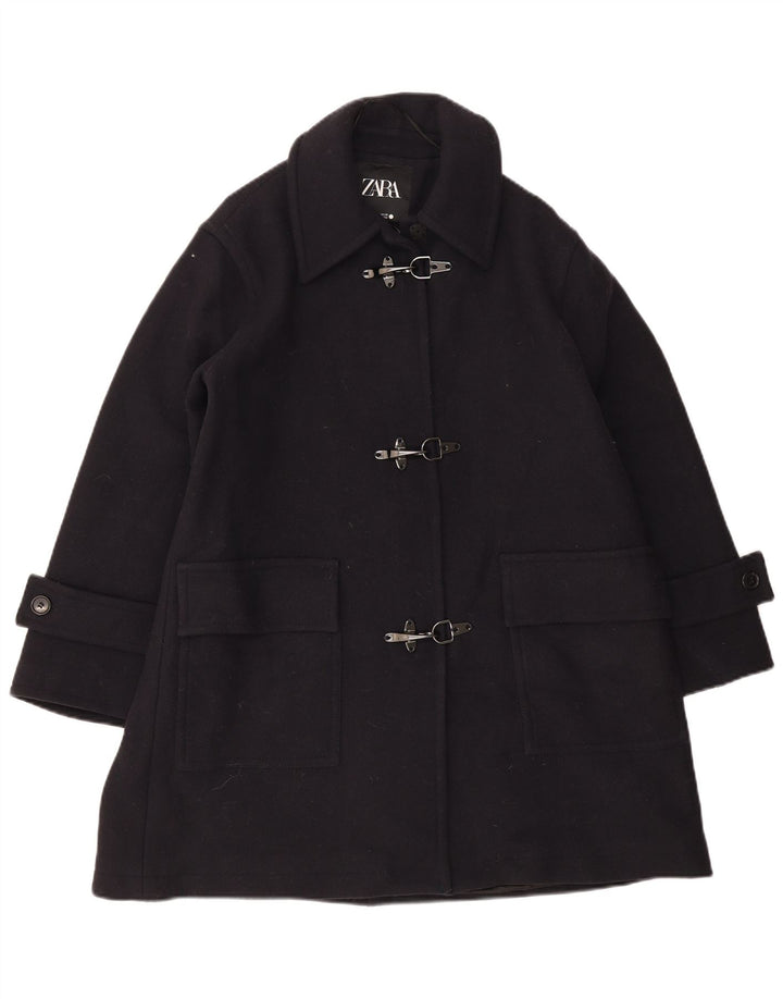 Damski płaszcz oversize Zara UK 10 Small, granatowy, wełniany