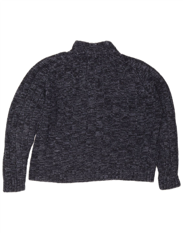 MARKS & SPENCER Damski sweter zapinany na zamek UK 16, duży, granatowy