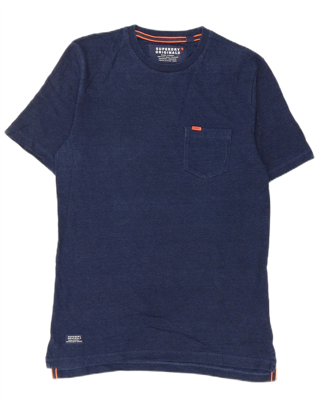T-shirt męski Superdry, mały, granatowy, bawełniany