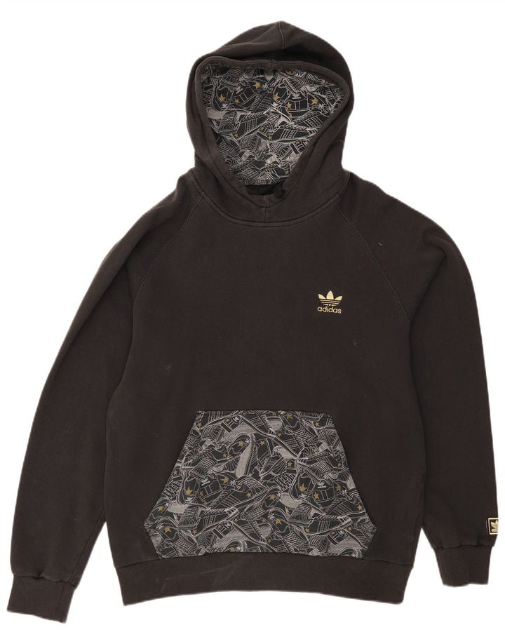 Adidas Męska bluza z kapturem, duża, czarna, geometryczna