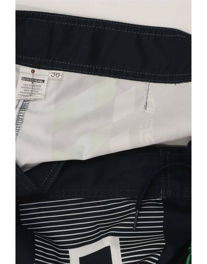 Męskie spodenki kąpielowe Quiksilver z grafiką, duże, wielokolorowe, geometryczne