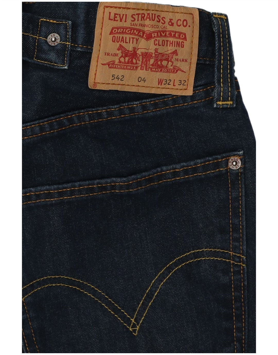 Męskie jeansy Levi's 542 Flared W32 L32 Granatowa bawełna