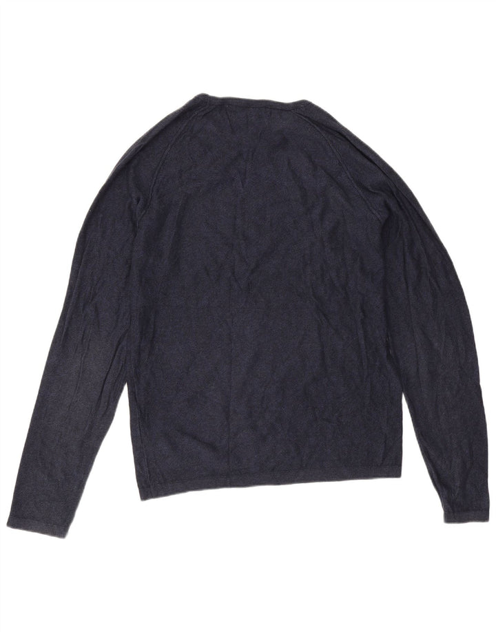 Top męski Jack & Jones z długim rękawem, mały, granatowy, bawełniany