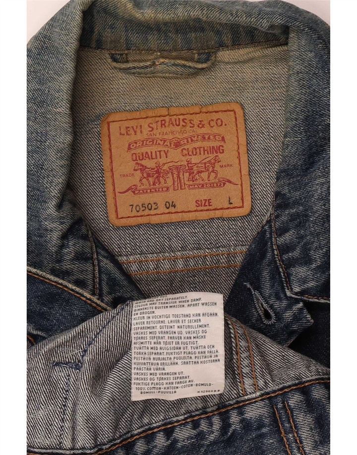 Męska kurtka dżinsowa Levi's 70503 UK 40, duża niebieska bawełniana