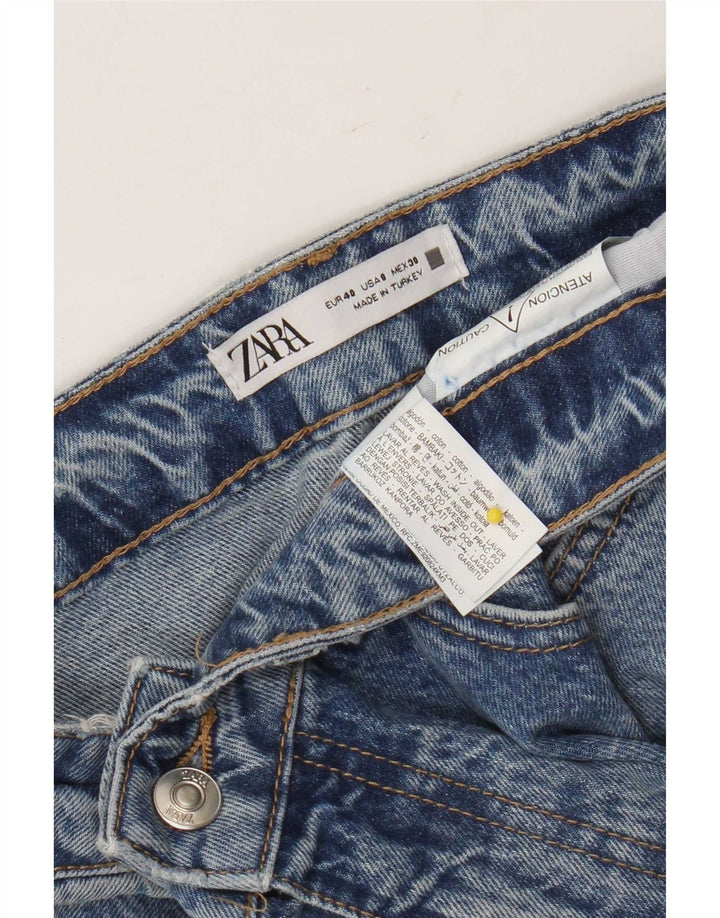 Damskie proste dżinsy Zara EU 40 Medium W30 L28 Niebieskie bawełniane
