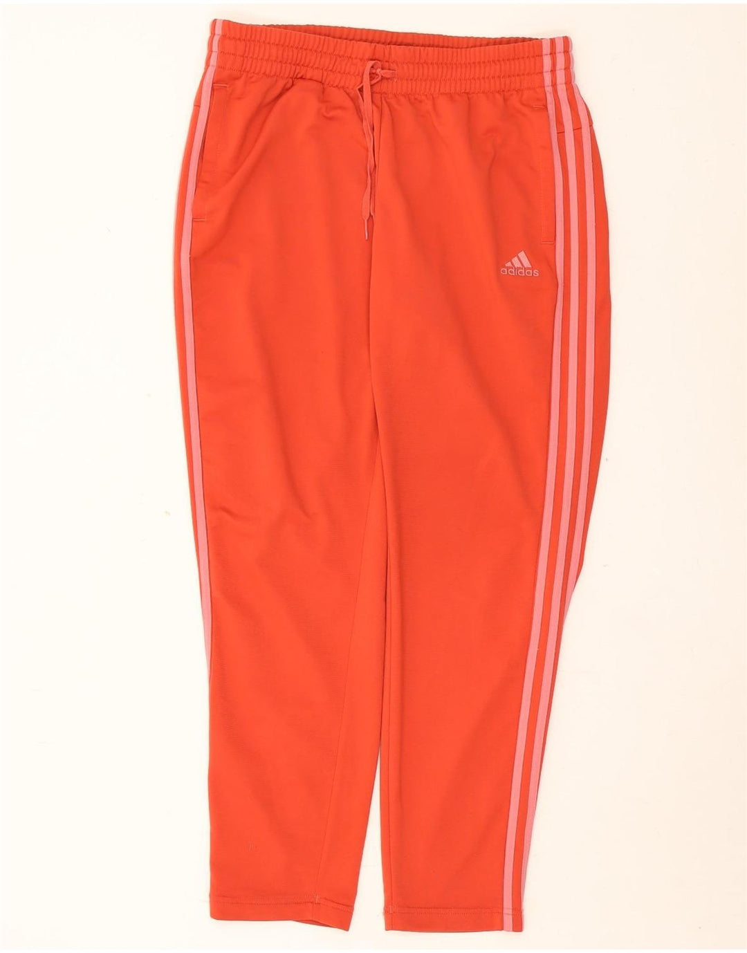 Damskie spodnie dresowe Adidas UK 16/18, duże, czerwone, poliestrowe