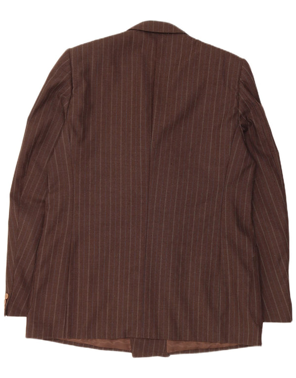 Męska marynarka z podwójnymi piersiami w stylu vintage IT 54 2XL w brązowe paski
