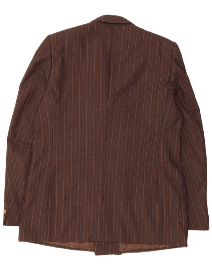 Męska marynarka z podwójnymi piersiami w stylu vintage IT 54 2XL w brązowe paski
