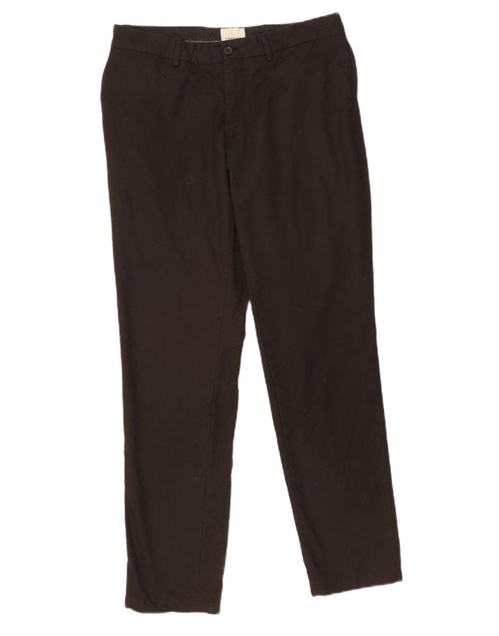 JACK & JONES Mens Slim Chino Trousers W32 L30 Black Polyester