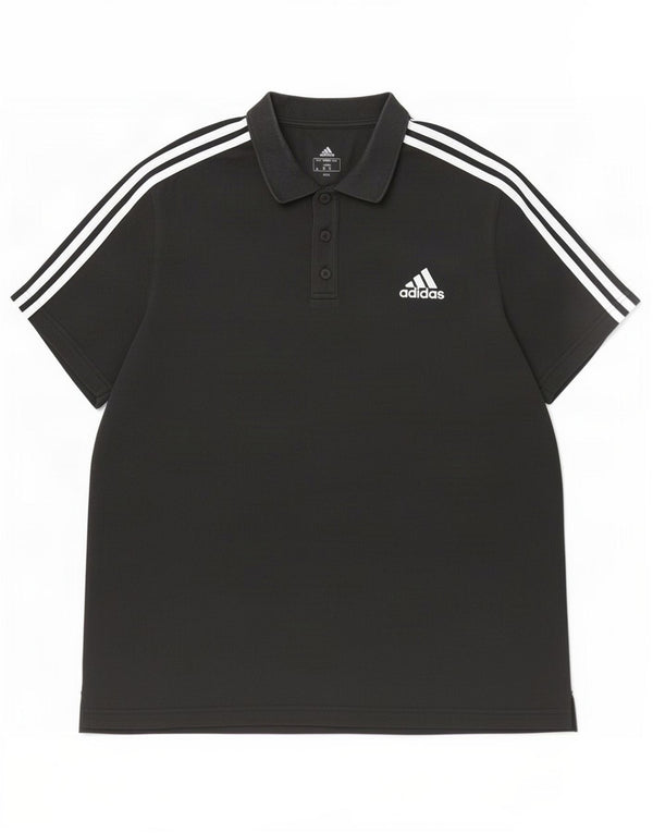 Męska koszulka polo Adidas, duża, czarna, bawełniana
