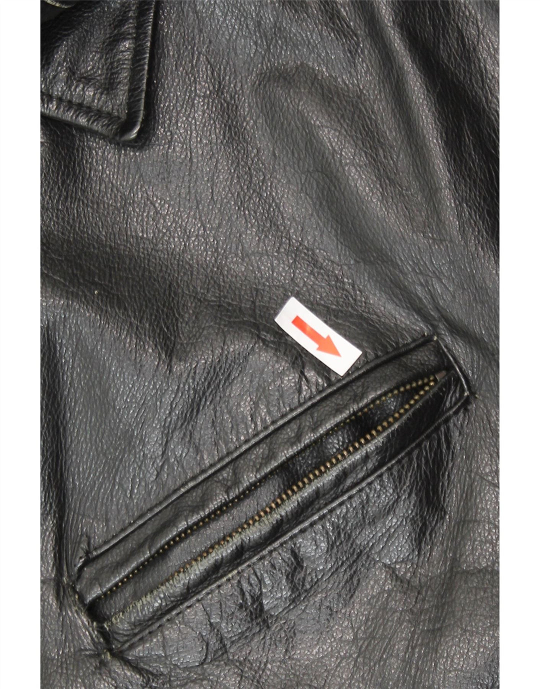 Vintage męska kurtka skórzana bomber IT 54 2XL czarna skóra