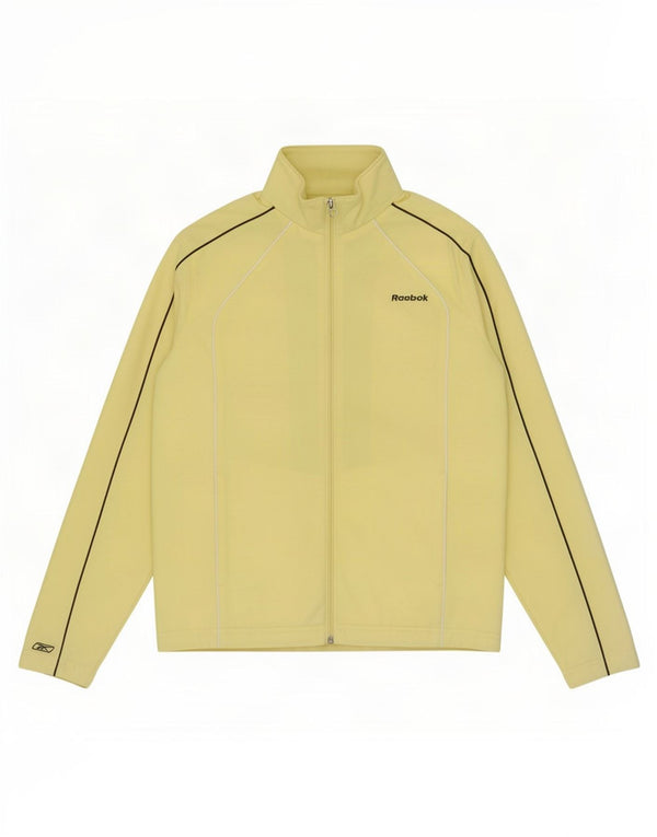 Damska kurtka dresowa Reebok UK 10, mała, żółta bawełniana