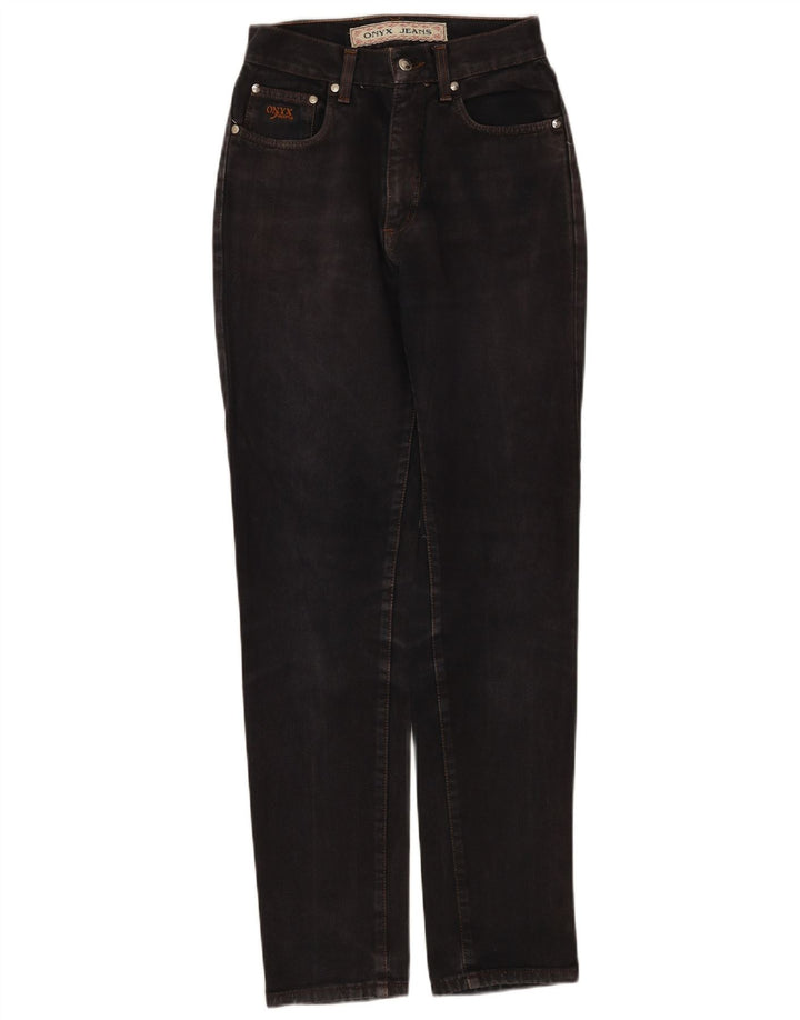 Damskie jeansy zwężane Onyx W28 L31 Czarna bawełna