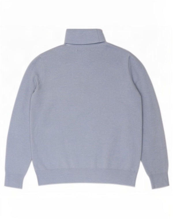 Marks & Spencer Damski sweter oversize z golfem, UK 6 XS, niebieski