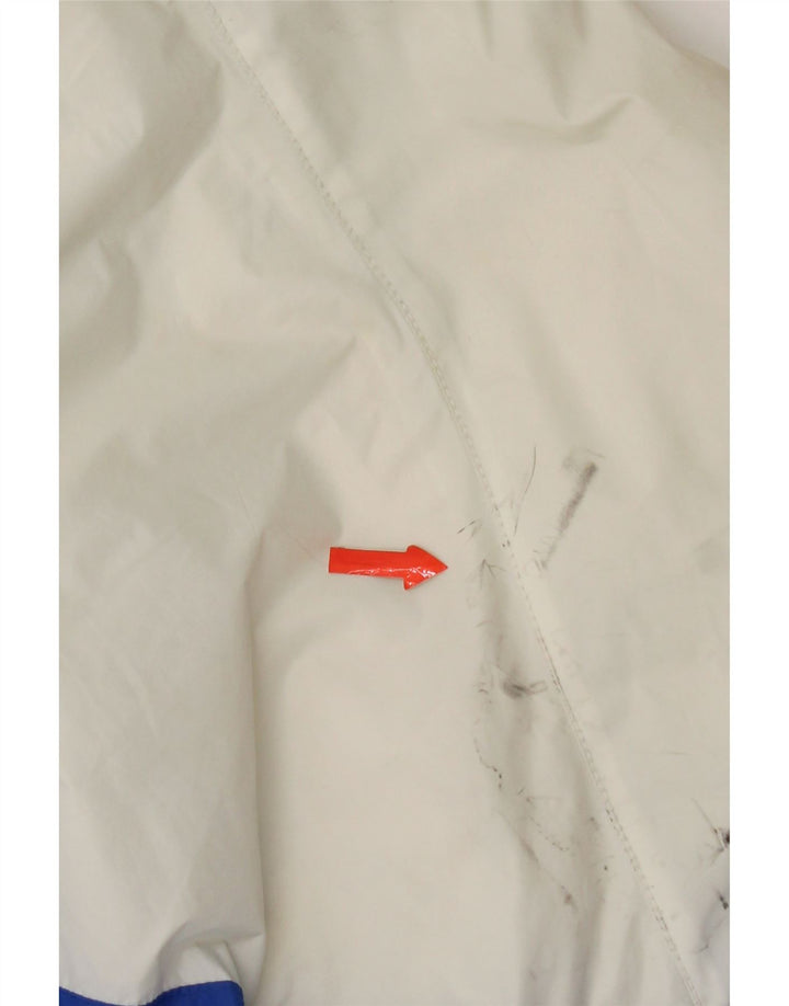 Damska kurtka przeciwdeszczowa Carhartt z kapturem UK 14, nylon w kolorze średniego błękitu