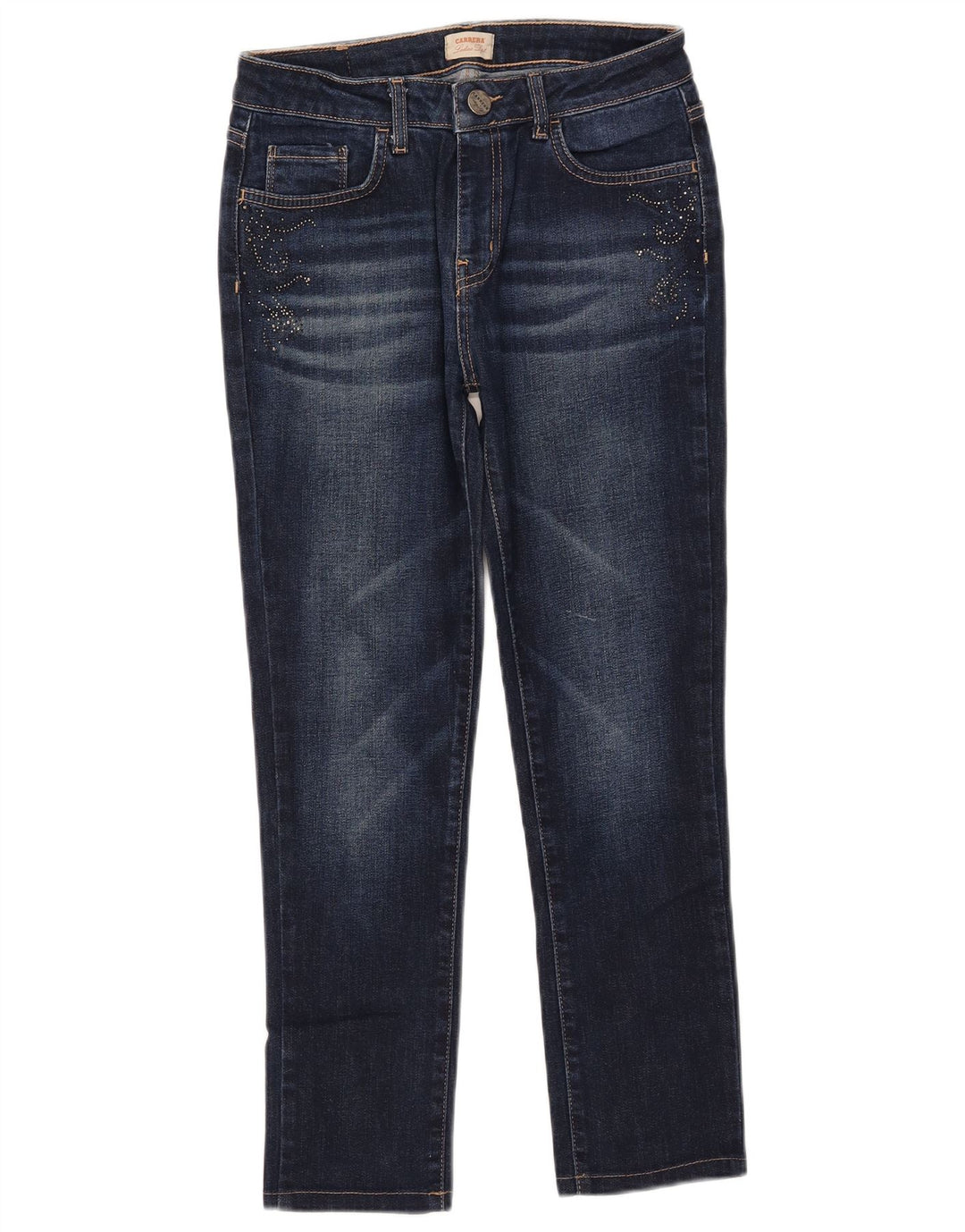 Damskie jeansy Carrera Slim Cropped IT 44 Medium W29 L25 Granatowa bawełna