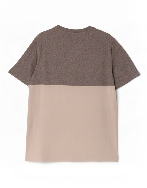 Męski T-shirt Fila z grafiką, duży, szary, bawełniany z blokami kolorów