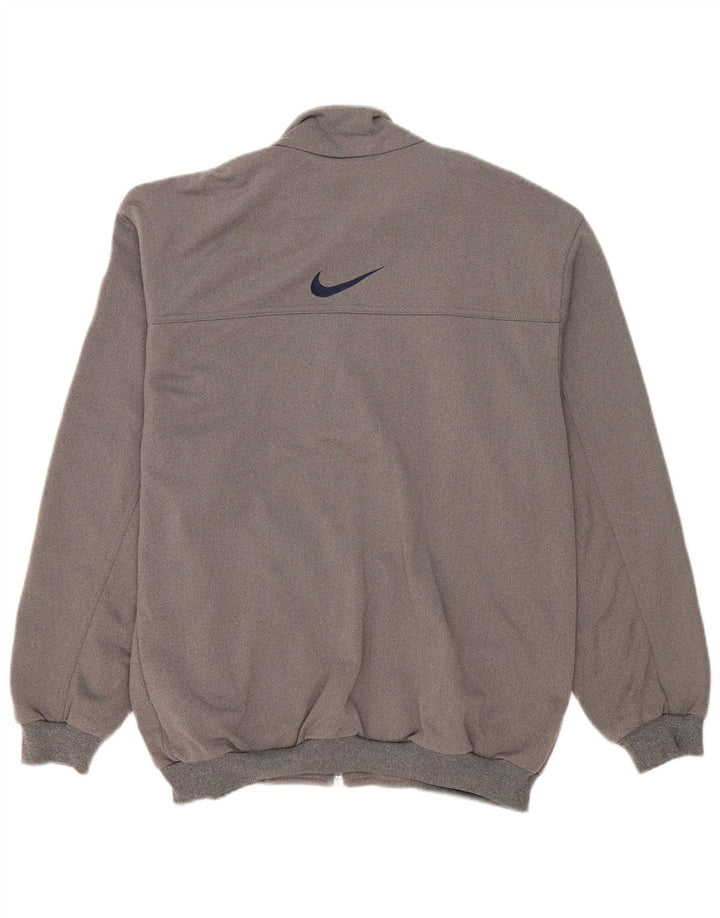 NIKE Mens Tracksuit Top Jacket UK 39/41 Medium Grey Polyester