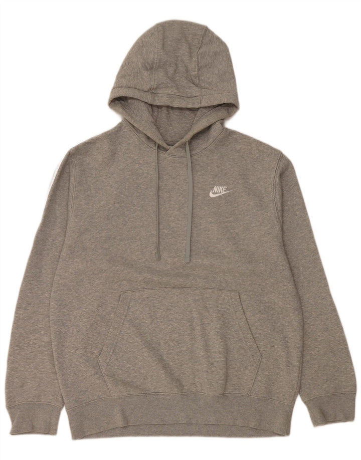 Męski sweter z kapturem Nike z grafiką, średnioszary, bawełniany w cętki