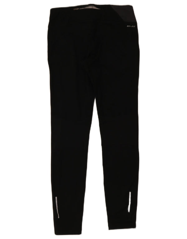 Damskie legginsy Nike Dri Fit UK 12, poliester w kolorze średniej czarnej kolorystyki