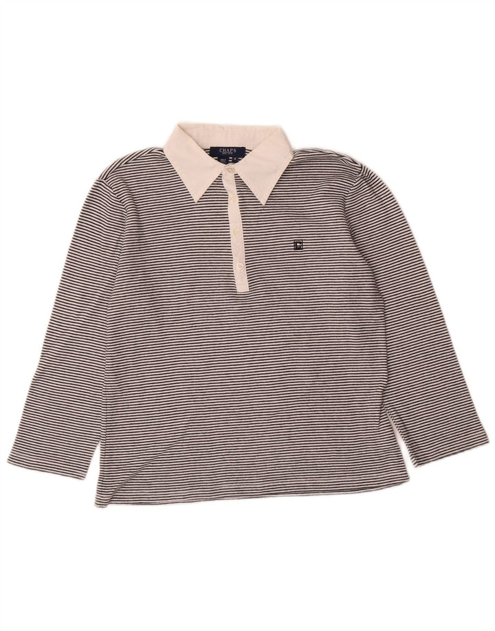 Damska koszulka polo Chaps z rękawem 3/4 UK 10 w małe czarne paski, bawełniana