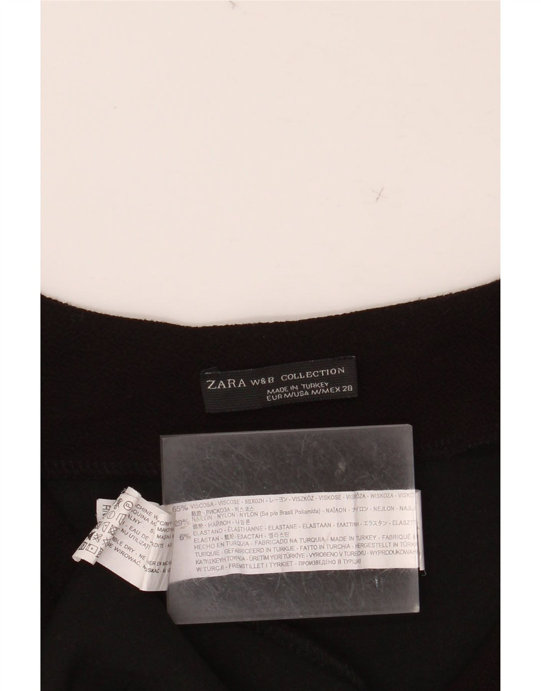 Damska bluzka ZARA UK 12 Średnia czarna wiskoza