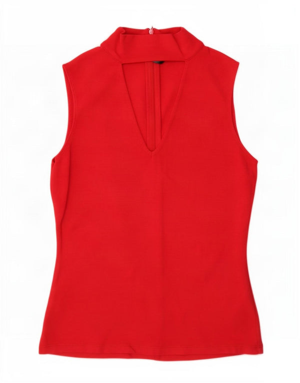 Bluzka damska Karen Millen Top UK 10 Small czerwona wiskoza
