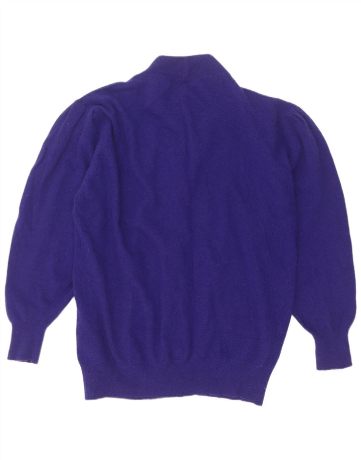 Sweter damski w stylu vintage IT 46/48, duża fioletowa wełna