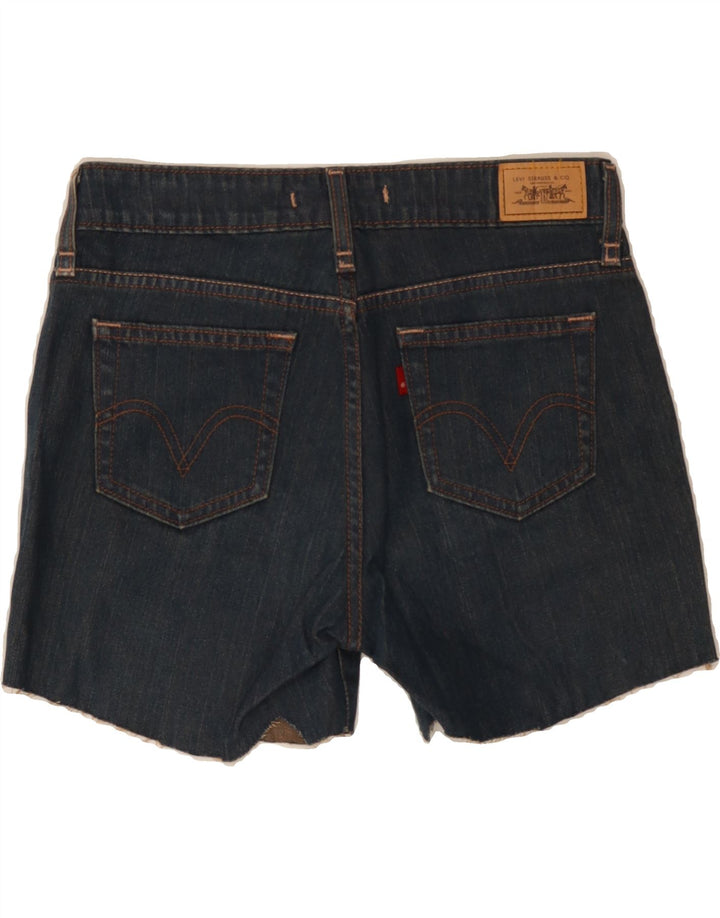 LEVI'S Womens 515 Denim Shorts US 8 Medium W30 Navy Blue Cotton Vintage Levi's and Second-Hand Levi's from Messina Hembry 