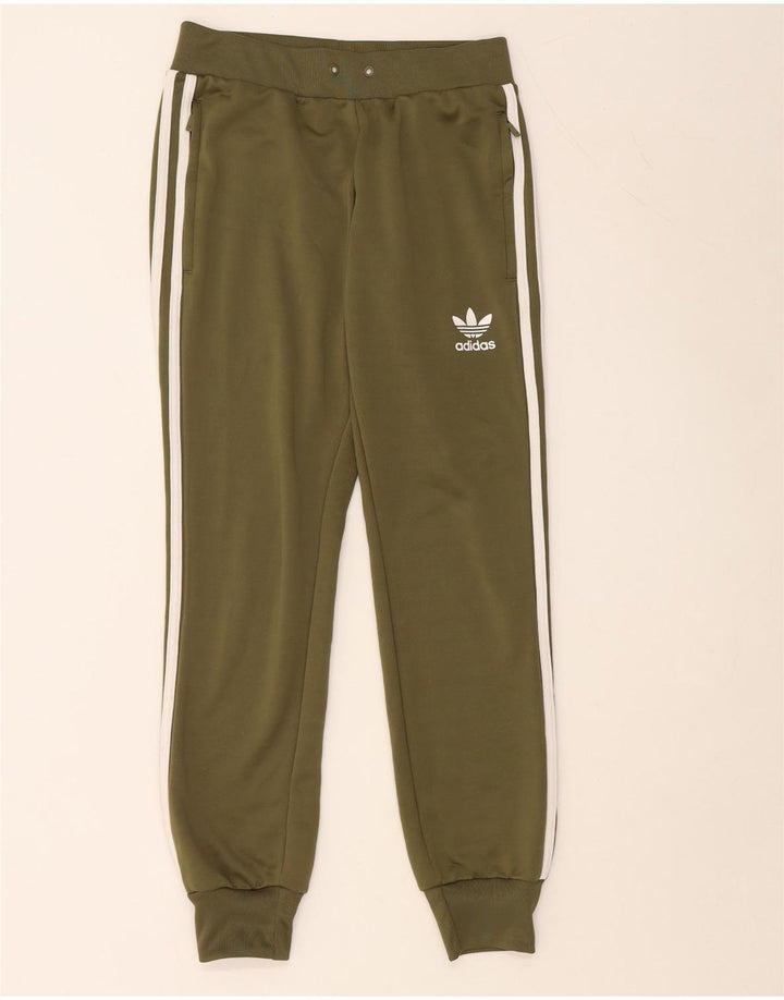 Damskie spodnie dresowe ADIDAS Joggers UK 10, małe, khaki, poliester