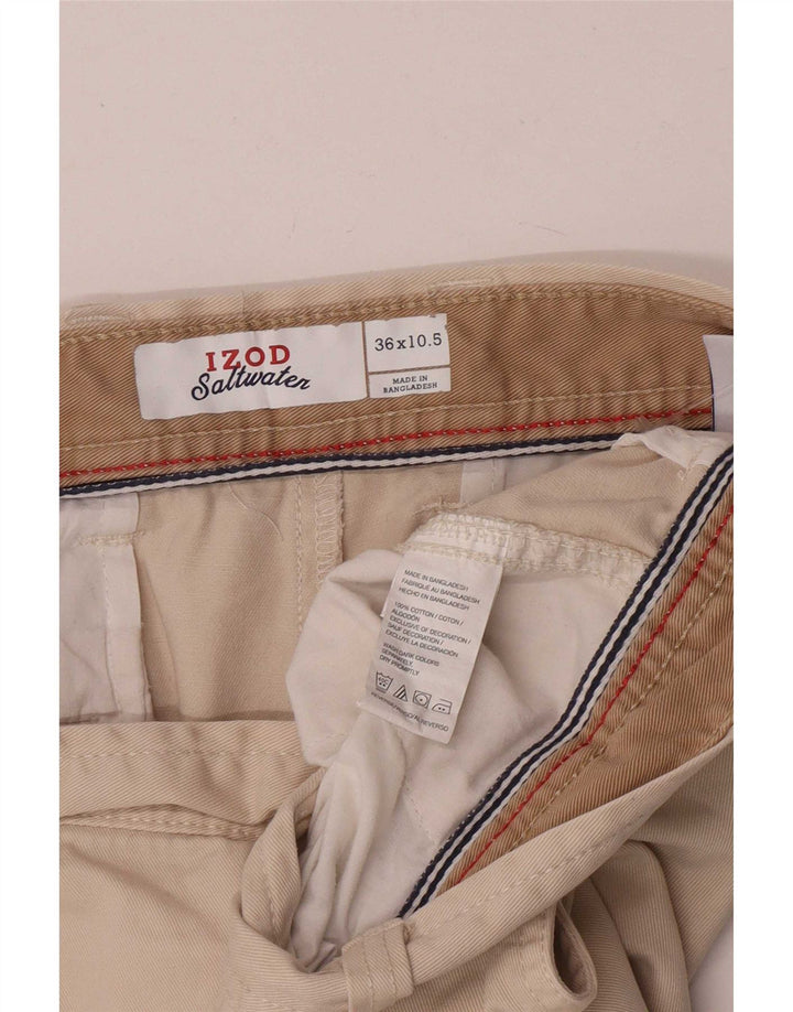 Męskie spodenki Chino Izod W36, duże, beżowe, bawełniane