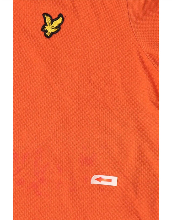 Męska koszulka polo Lyle & Scott, mała, pomarańczowa, bawełniana