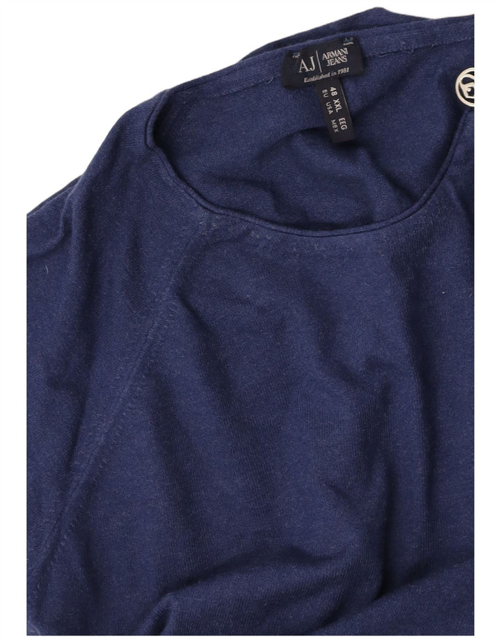 Sweter damski ARMANI z zamkiem błyskawicznym EU 48 2XL granatowy