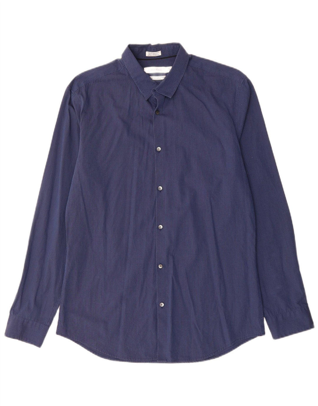 Koszula męska CALVIN KLEIN Rozmiar 15 15 1/2 Średni granatowy, bawełniany w prążki