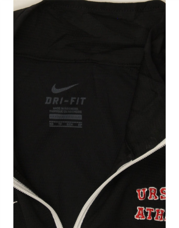 NIKE Mens Tracksuit Top Jacket XS Black Polyester Vintage Nike and Second-Hand Nike from Messina Hembry 