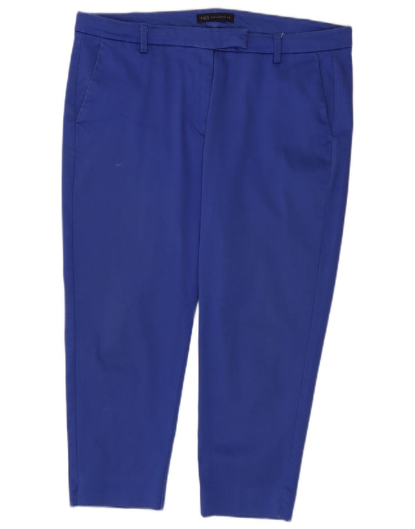 Marks & Spencer Damskie, zwężane spodnie UK 16, duże, W36 L23, niebieskie